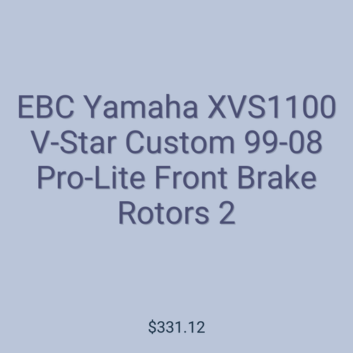 EBC Yamaha XVS1100 V-Star Custom 99-08 Pro-Lite Front Brake Rotors 2