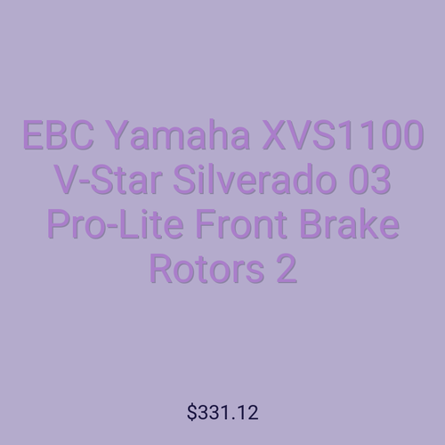 EBC Yamaha XVS1100 V-Star Silverado 03 Pro-Lite Front Brake Rotors 2