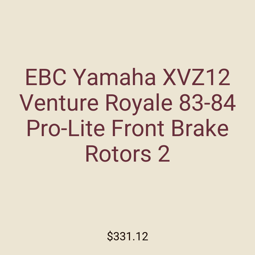 EBC Yamaha XVZ12 Venture Royale 83-84 Pro-Lite Front Brake Rotors 2