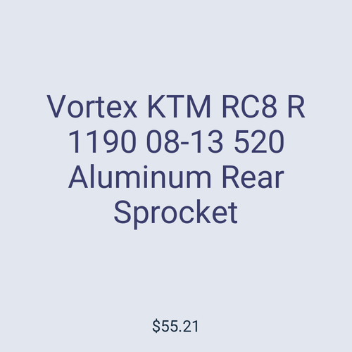 Vortex KTM RC8 R 1190 08-13 520 Aluminum Rear Sprocket