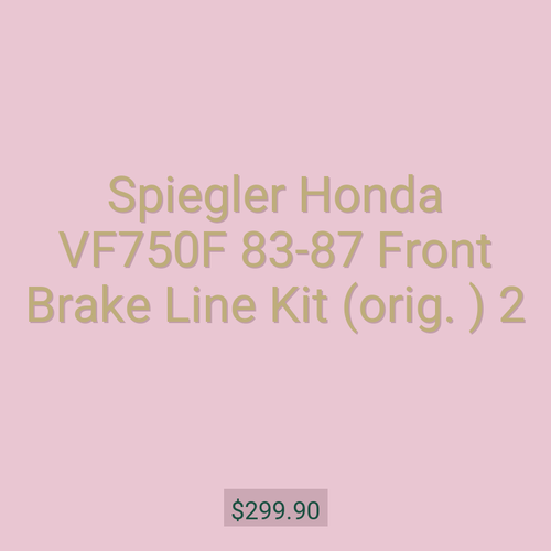 Spiegler Honda VF750F 83-87 Front Brake Line Kit (orig. ) 2