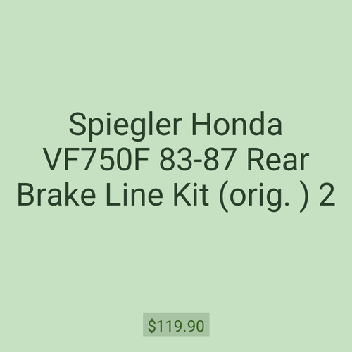 Spiegler Honda VF750F 83-87 Rear Brake Line Kit (orig. ) 2
