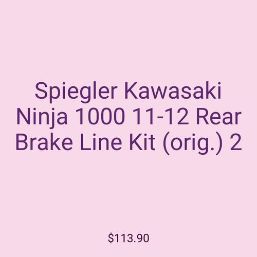 Spiegler Kawasaki Ninja 1000 11-12 Rear Brake Line Kit (orig.) 2