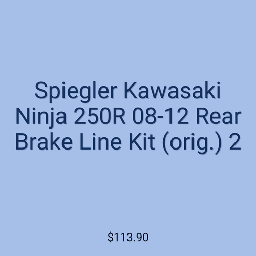 Spiegler Kawasaki Ninja 250R 08-12 Rear Brake Line Kit (orig.) 2