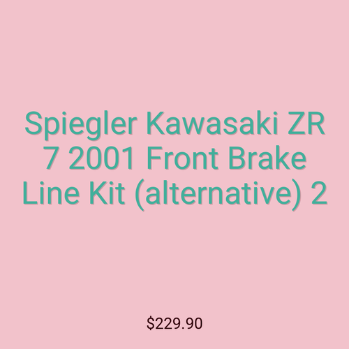 Spiegler Kawasaki ZR 7 2001 Front Brake Line Kit (alternative) 2