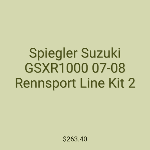 Spiegler Suzuki GSXR1000 07-08 Rennsport Line Kit 2