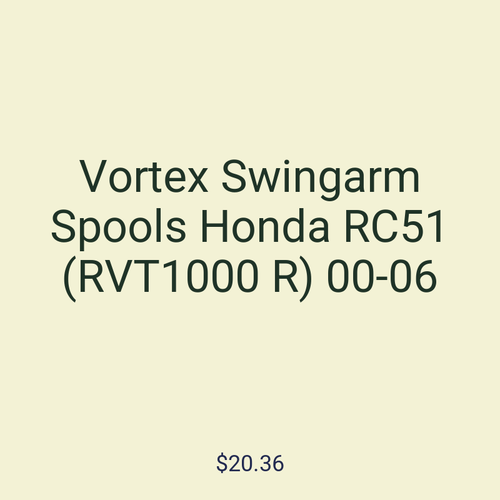 Vortex Swingarm Spools Honda RC51 (RVT1000 R) 00-06