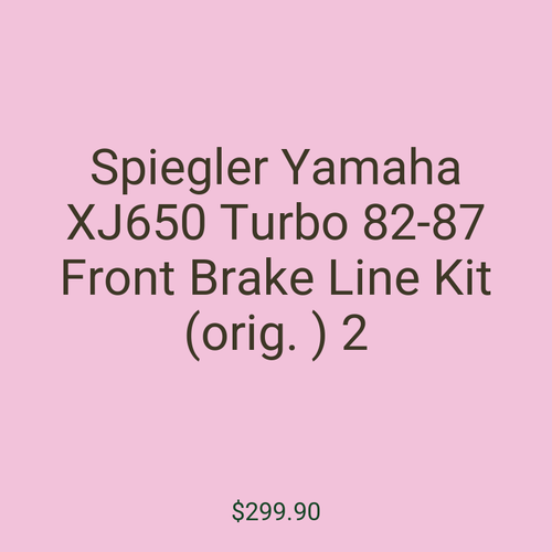 Spiegler Yamaha XJ650 Turbo 82-87 Front Brake Line Kit (orig. ) 2