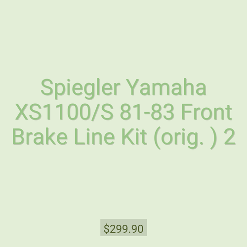Spiegler Yamaha XS1100/S 81-83 Front Brake Line Kit (orig. ) 2