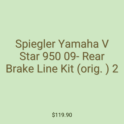 Spiegler Yamaha V Star 950 09- Rear Brake Line Kit (orig. ) 2