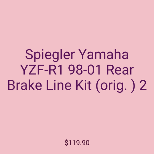 Spiegler Yamaha YZF-R1 98-01 Rear Brake Line Kit (orig. ) 2