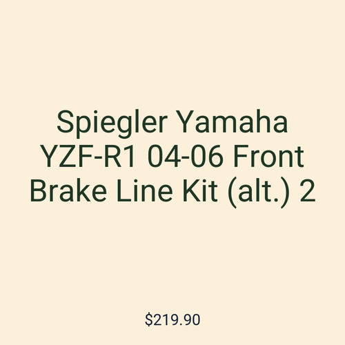 Spiegler Yamaha YZF-R1 04-06 Front Brake Line Kit (alt.) 2