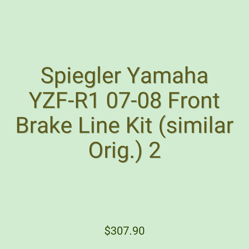 Spiegler Yamaha YZF-R1 07-08 Front Brake Line Kit (similar Orig.) 2
