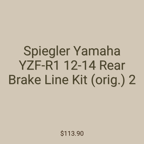 Spiegler Yamaha YZF-R1 12-14 Rear Brake Line Kit (orig.) 2