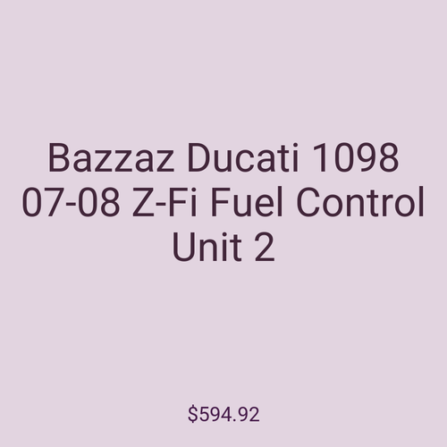 Bazzaz Ducati 1098 07-08 Z-Fi Fuel Control Unit 2