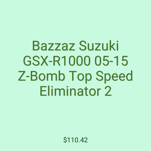 Bazzaz Suzuki GSX-R1000 05-15 Z-Bomb Top Speed Eliminator 2