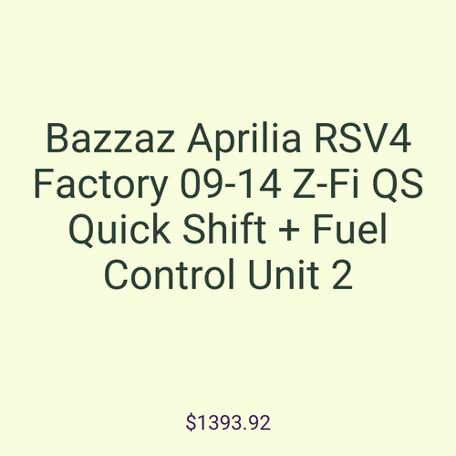 Bazzaz Aprilia RSV4 Factory 09-14 Z-Fi QS Quick Shift + Fuel Control Unit 2