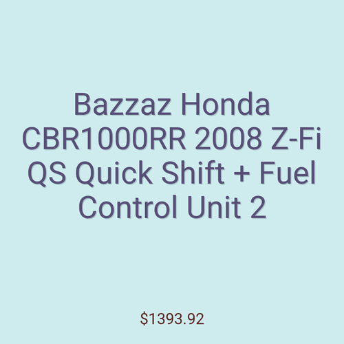 Bazzaz Honda CBR1000RR 2008 Z-Fi QS Quick Shift + Fuel Control Unit 2