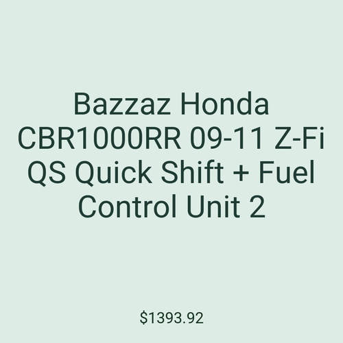 Bazzaz Honda CBR1000RR 09-11 Z-Fi QS Quick Shift + Fuel Control Unit 2