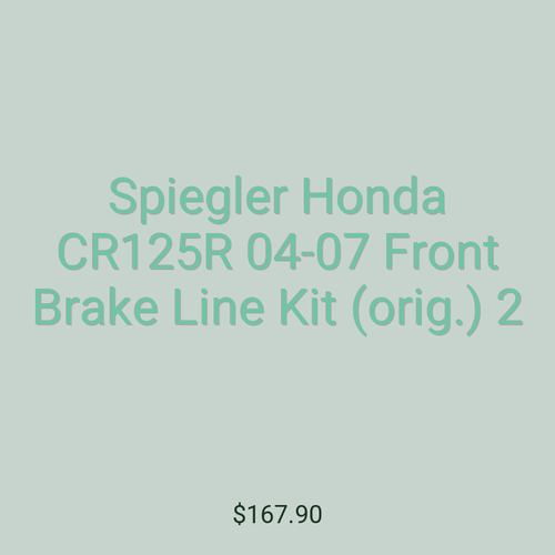 Spiegler Honda CR125R 04-07 Front Brake Line Kit (orig.) 2