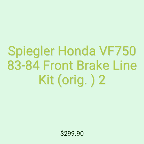 Spiegler Honda VF750 83-84 Front Brake Line Kit (orig. ) 2