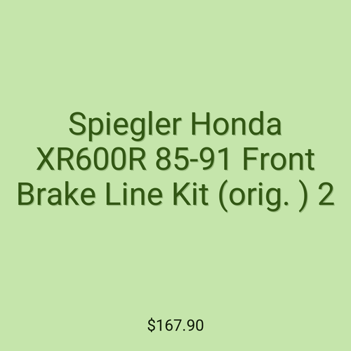 Spiegler Honda XR600R 85-91 Front Brake Line Kit (orig. ) 2