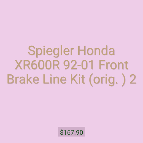 Spiegler Honda XR600R 92-01 Front Brake Line Kit (orig. ) 2
