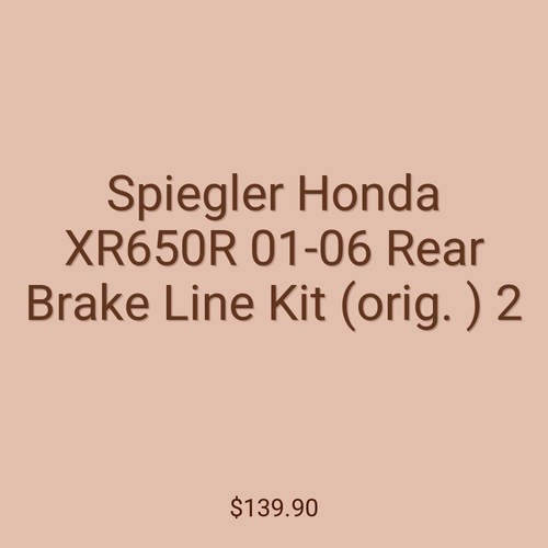 Spiegler Honda XR650R 01-06 Rear Brake Line Kit (orig. ) 2