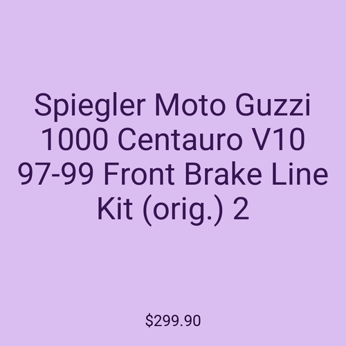 Spiegler Moto Guzzi 1000 Centauro V10 97-99 Front Brake Line Kit (orig.) 2