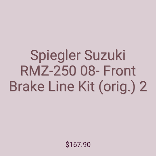 Spiegler Suzuki RMZ-250 08- Front Brake Line Kit (orig.) 2