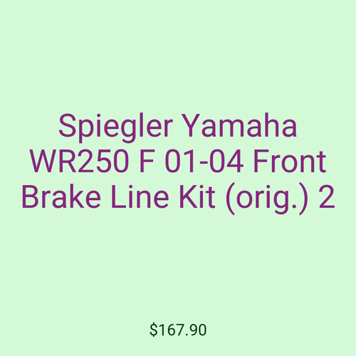 Spiegler Yamaha WR250 F 01-04 Front Brake Line Kit (orig.) 2