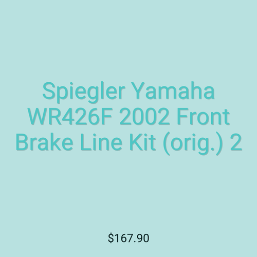 Spiegler Yamaha WR426F 2002 Front Brake Line Kit (orig.) 2