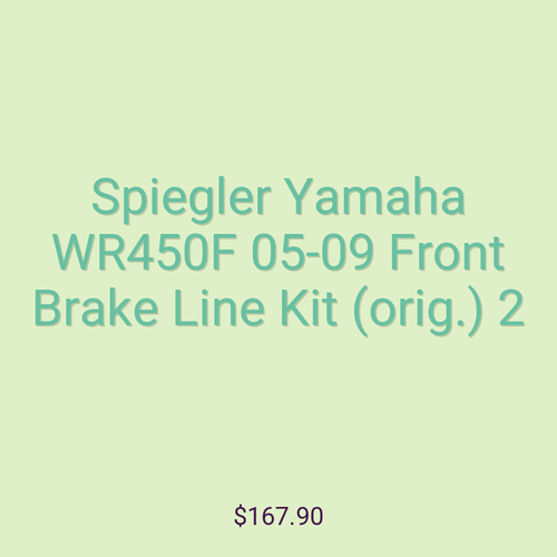 Spiegler Yamaha WR450F 05-09 Front Brake Line Kit (orig.) 2