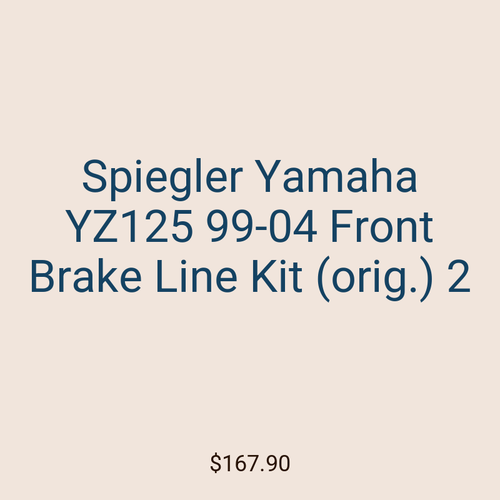 Spiegler Yamaha YZ125 99-04 Front Brake Line Kit (orig.) 2