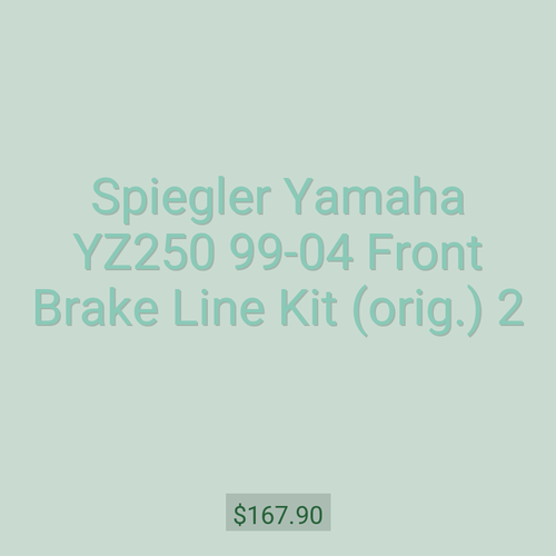 Spiegler Yamaha YZ250 99-04 Front Brake Line Kit (orig.) 2