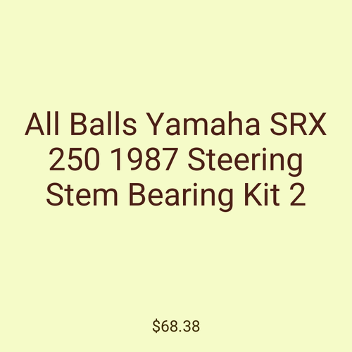 All Balls Yamaha SRX 250 1987 Steering Stem Bearing Kit 2