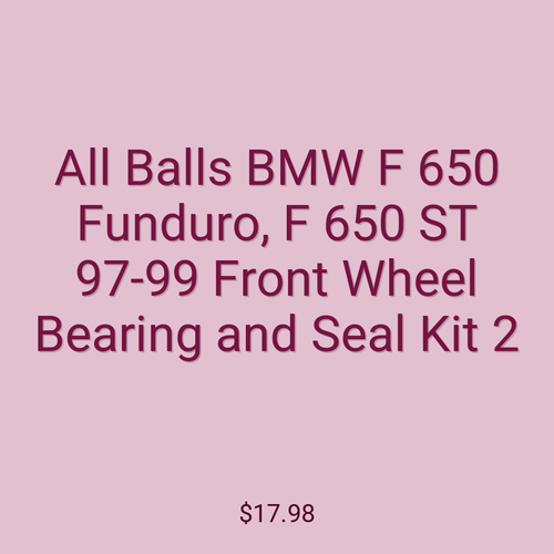 All Balls BMW F 650 Funduro, F 650 ST 97-99 Front Wheel Bearing and Seal Kit 2