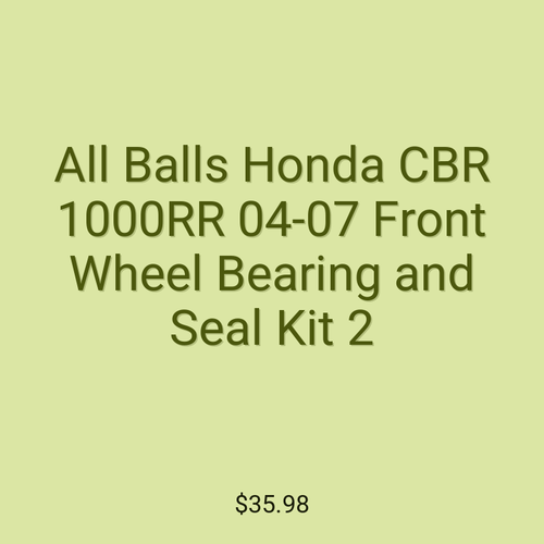 All Balls Honda CBR 1000RR 04-07 Front Wheel Bearing and Seal Kit 2
