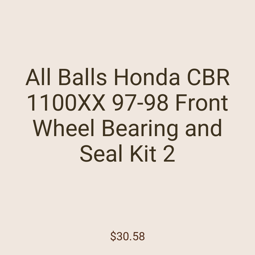 All Balls Honda CBR 1100XX 97-98 Front Wheel Bearing and Seal Kit 2