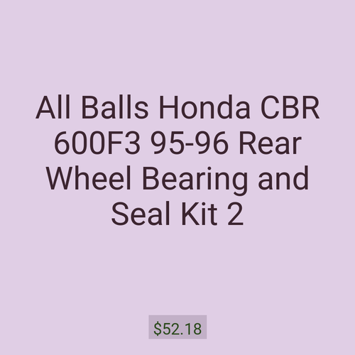 All Balls Honda CBR 600F3 95-96 Rear Wheel Bearing and Seal Kit 2