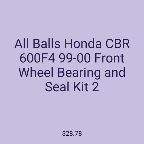 All Balls Honda CBR 600F4 99-00 Front Wheel Bearing and Seal Kit 2