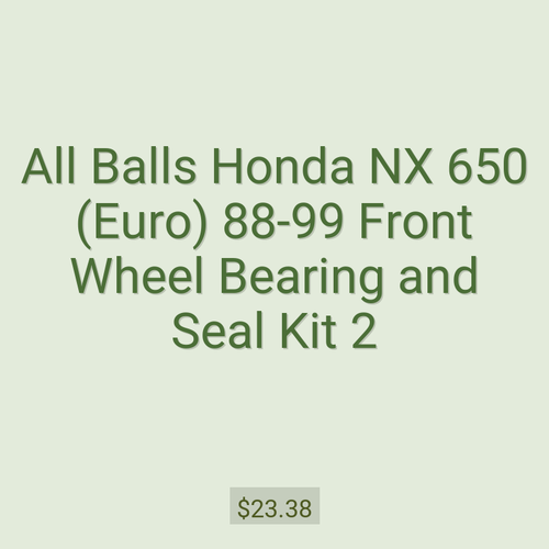 All Balls Honda NX 650 (Euro) 88-99 Front Wheel Bearing and Seal Kit 2