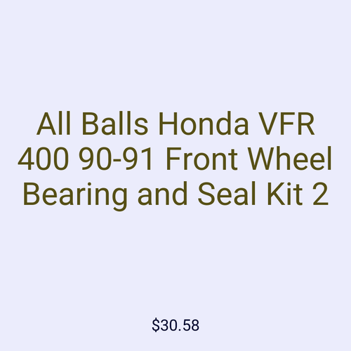 All Balls Honda VFR 400 90-91 Front Wheel Bearing and Seal Kit 2