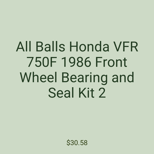 All Balls Honda VFR 750F 1986 Front Wheel Bearing and Seal Kit 2