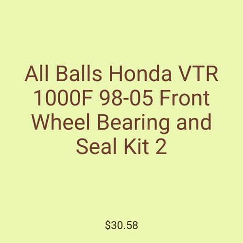 All Balls Honda VTR 1000F 98-05 Front Wheel Bearing and Seal Kit 2