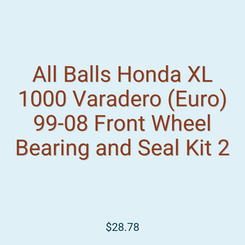 All Balls Honda XL 1000 Varadero (Euro) 99-08 Front Wheel Bearing and Seal Kit 2