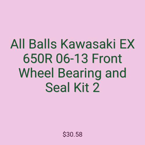 All Balls Kawasaki EX 650R 06-13 Front Wheel Bearing and Seal Kit 2