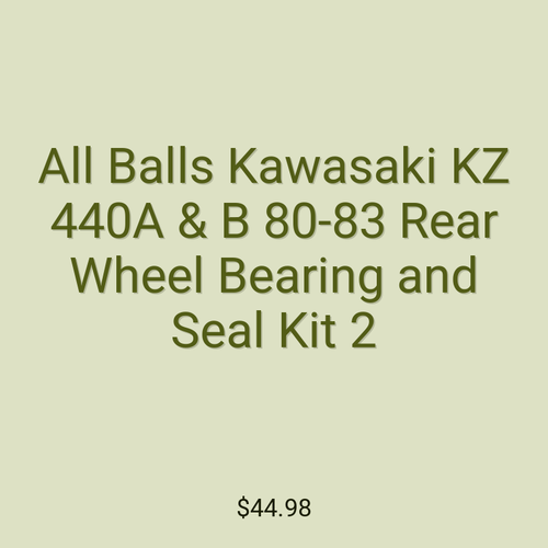 All Balls Kawasaki KZ 440A & B 80-83 Rear Wheel Bearing and Seal Kit 2