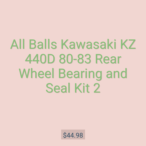 All Balls Kawasaki KZ 440D 80-83 Rear Wheel Bearing and Seal Kit 2