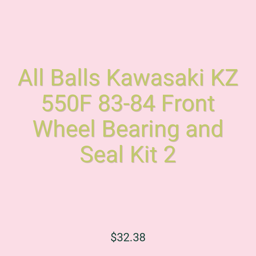 All Balls Kawasaki KZ 550F 83-84 Front Wheel Bearing and Seal Kit 2